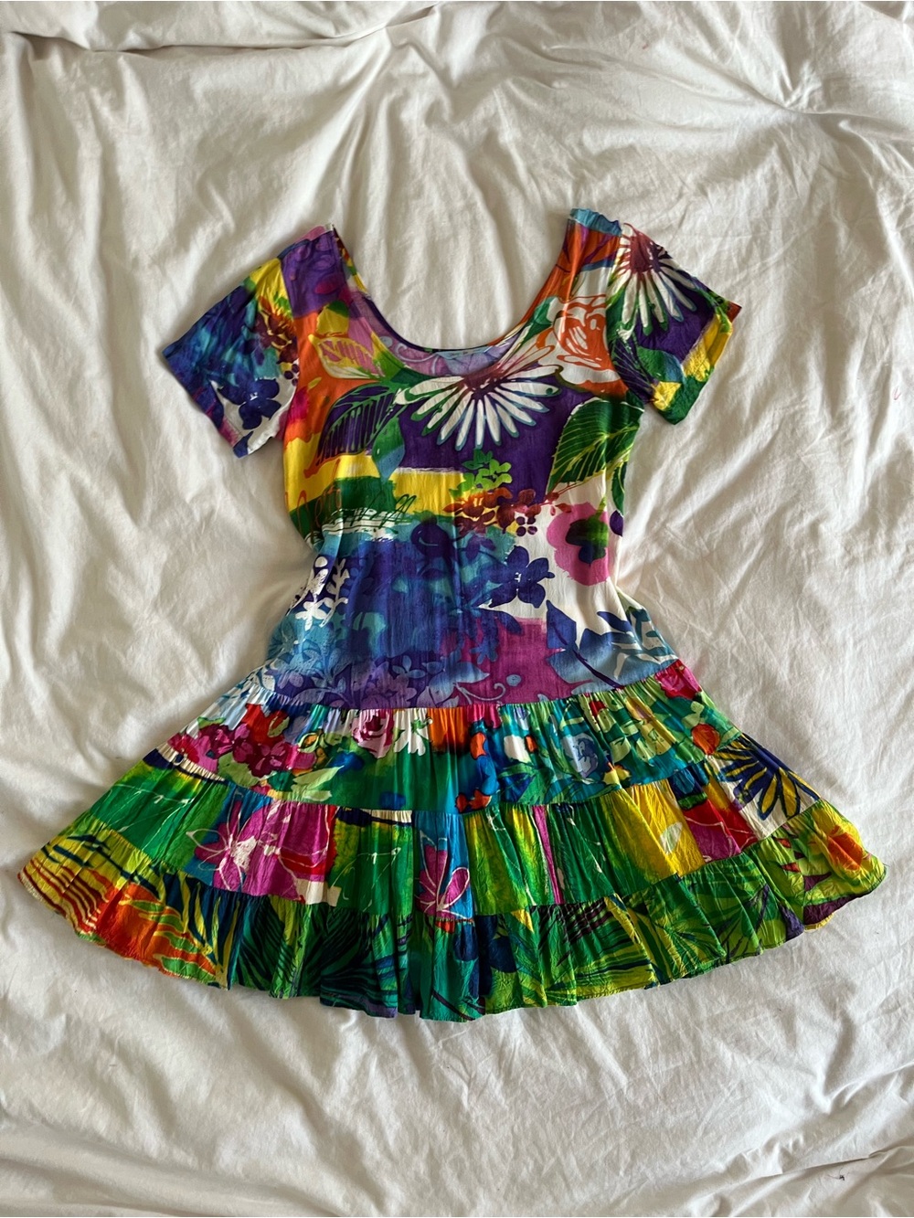 Vintage Jams World Mulitcolour Tiered Dress